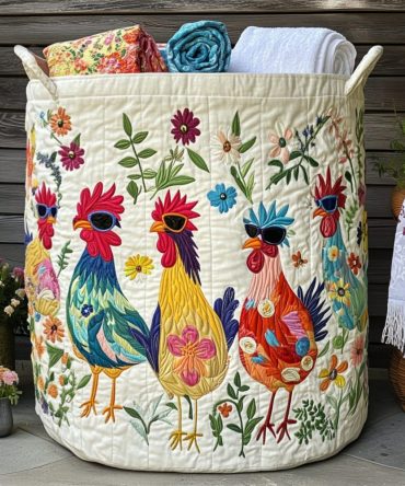 Cool Comb Quilted Laundry Hamper — Stylish Foldable Cotton Basket With Handles, Large Capacity & Machine-Washable