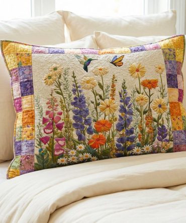 Timeless Floral Quilted Pillowcase — Classic Cottage Garden Motif, Soft Cotton-Blend, Breathable & Durable For Everyday Use