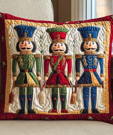 Tinsel & Tidings Quilted Pillow Cover — Sparkling Holiday Decorative Pillowcase To Elevate Seasonal Living Room & Bed Decor