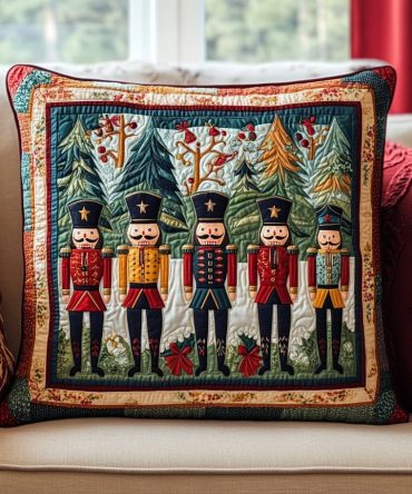 Toy Kingdom Delight Quilted Kids Pillow Cover — Playful Quilted Throw Pillowcase For Nursery, Playroom & Holiday Décor