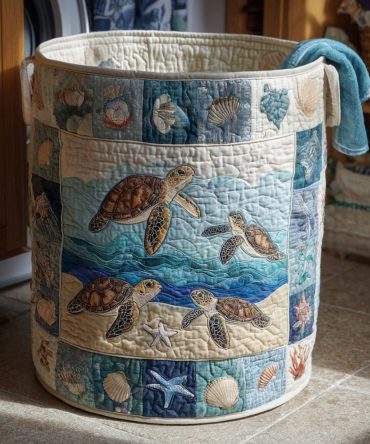 Tribal Tide Quilted Laundry Hamper — Bold Tribal Print, Collapsible Quilted Fabric Basket With Strong Carry Handles For Practical Style