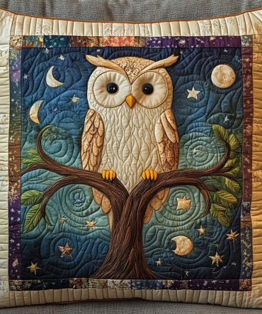 Premium Quilted Pillow Cover - Twilight Tamers Night Sky Design, Soft Microfiber Decorative Case For Bed & Sofa, Hypoallergenic