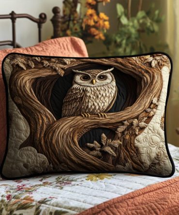 Twilight Wisdom Quilted Pillow Cover — Elegant Geometric Pattern Decorative Sham, Soft Texture, Hypoallergenic & Low-Maintenance For Bedrooms
