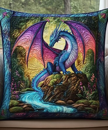 Twilight Fury Premium Quilted Throw Pillow Cover — Limited Edition Soft Microfiber Decorative Pillowcase For Sofa & Bed, Hypoallergenic