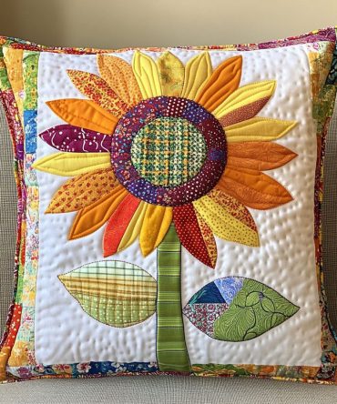 Twilight Petal Quilted Decorative Pillow Cover — Moody Floral Throw Pillowcase, Plush Texture, Easy-Care Accent For Living Spaces