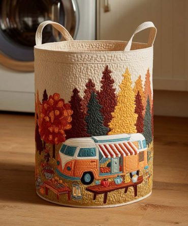 Vanventure Quilted Utility Hamper — Adventure-Ready Foldable Laundry Basket For Vans, Campers & Small Homes With Reinforced Handles