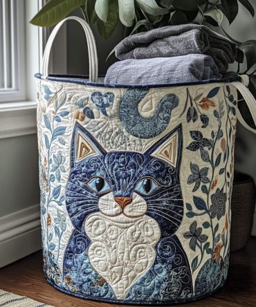 Velvet Paws Quilted Laundry Hamper — Lux Soft-Touch Fabric Basket With Cute Paw Print, Collapsible Laundry Storage For Stylish Homes
