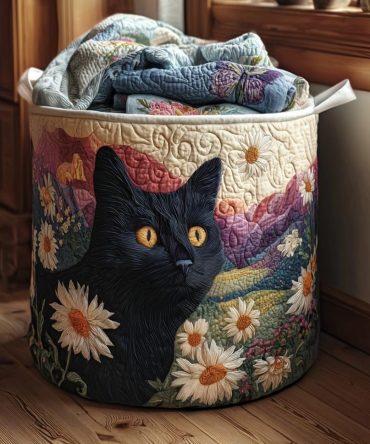Velvet Shadow Quilted Laundry Hamper — Luxurious Soft-Touch Foldable Laundry Basket With Sturdy Handles For Home