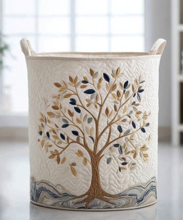 Vital Bloom Quilted Laundry Hamper – Vibrant Floral Foldable Fabric Basket For Closet, Nursery & Room Organization