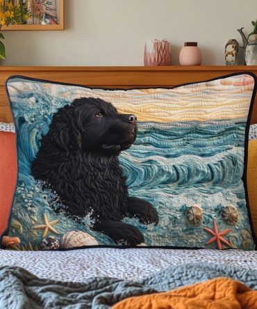 Water Rescue Wonders Quilted Pillow Cover — Rescue-Themed Quilted Decorative Pillowcase For Nautical & Kids’ Rooms, Washable