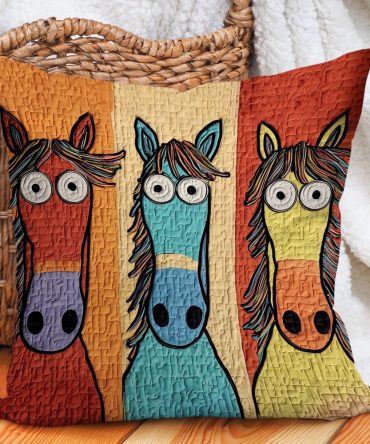 Whimsical Trail Quilted Pillow Cover — Playful Patterned Decorative Throw Pillowcase For Kids Rooms, Playrooms & Cheerful Living Spaces