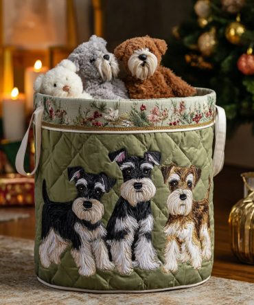 Whisker Charm Quilted Laundry Hamper - Cute Foldable Fabric Basket With Zip Closure, Sturdy Handles & Pet-Friendly Design