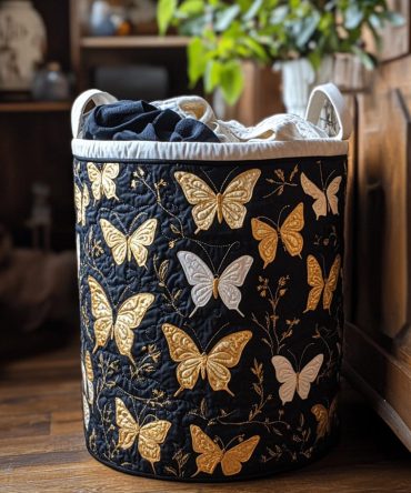 Whisper Wings Quilted Laundry Basket — Soft Quilted Hamper With Reinforced Handles, Lightweight Collapsible Storage For Gentle Care Of Clothes