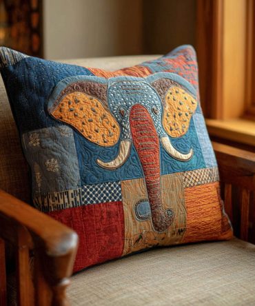 Wild Reverence Quilted Throw Pillow Cover — Statement Textured Sham With Nature-Inspired Motifs For Sophisticated Boho, Lodge & Cabin Decor