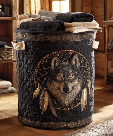 Wild Tracker Quilted Laundry Hamper — Rugged Animal-Print Fabric Basket, Collapsible & Reinforced For Busy Homes