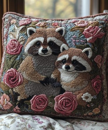 Quilted Forest-Inspired Throw Pillow Cover — Wildwood Botanical Accent Pillowcase For Boho, Cottage & Modern Rustic Homes