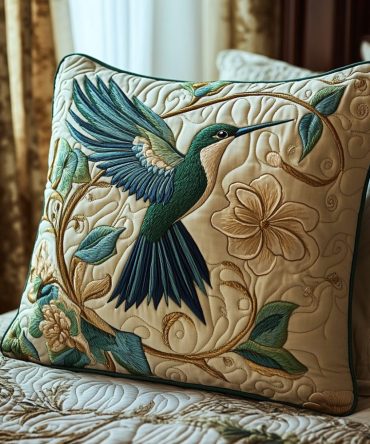 Joyful Wings Quilted Pillowcase - Vibrant Wings Of Joy Design, Soft Textured Decorative Pillow Cover