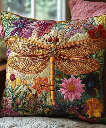 Butterfly Wing Quilted Decorative Pillow Cover — Cozy Boho Throw Pillowcase For Sofa, Bed & Nursery (Stylish Accent)