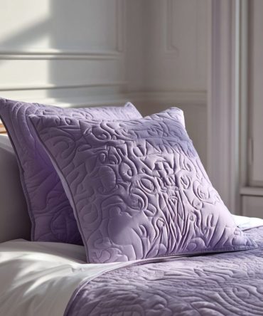 Plush Purple Quilted Pillow Cover — Rich Amethyst Throw Pillowcase, Soft Quilted Accent To Add Colorful Luxury To Bedroom & Living Room