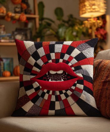 Witching Hour Maze Quilted Pillow Cover — Enchanting Halloween Décor, Intricate Maze Motif With Plush Quilting & Zipper Closure For Easy Care