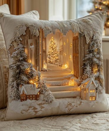 Whimsical Wonderland Passage Quilted Pillow Cover — Statement Accent For Sofa, Nursery & Eclectic Bedroom Décor