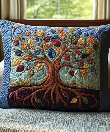 Woodland Spirit Quilted Pillow Sham — Rustic Nature Decorative Pillowcase, Cotton-Blend, Hypoallergenic & Machine Washable For Cabin And Lodge Decor