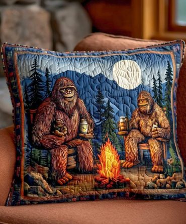 Woodland Brothers Quilted Decorative Pillow Cover: Cotton-Blend Throw Pillowcase For Bed & Sofa, Reversible, Machine Washable, Gift