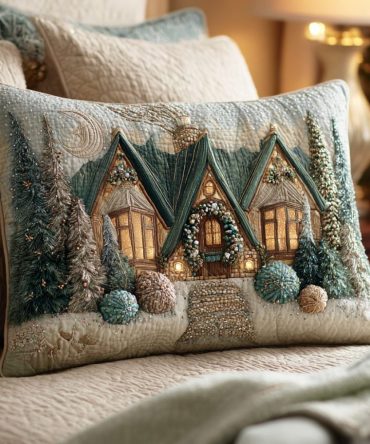 Crystal Morning Quilted Decorative Pillow Cover - Elegant Textured Pillowcase For Bed & Sofa, Bright Luxe Accent