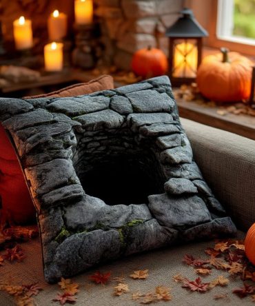 Mystic Abyss Gate Quilted Pillow Cover - Gothic Decorative Throw Pillow Case, Premium Quilting, Zippered Accent For Living Rooms