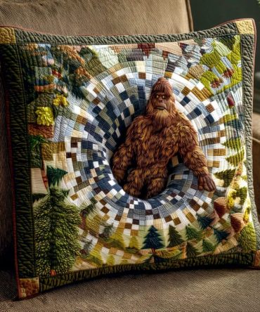 Pit Wanderer Optical Quilted Throw Pillow Cover - 3D Illusion Design, Textured Quilting, Stylish Accent For Couch & Bed Décor