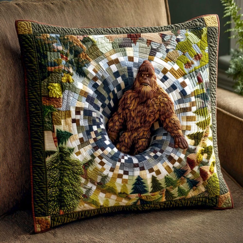 Pit Wanderer Optical Quilted Throw Pillow Cover - 3D Illusion Design, Textured Quilting, Stylish Accent For Couch & Bed Décor