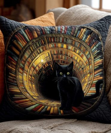 Abyss Watcher Quilted Pillow Cover — 18X18In Dark Nautical Throw, Mythic Abyss Design, Durable Quilted Cushion Case For Moody Interiors