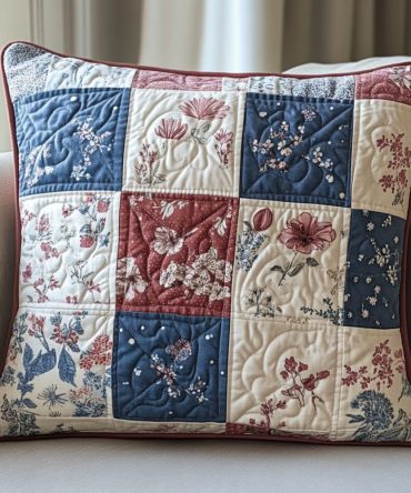 Homestead Comfort Quilted Pillow Cover — Farmhouse Decorative Throw Pillow Case For Cozy Country Living Rooms & Bedrooms