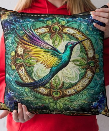 Lux Emerald Quilted Pillow Cover — Decorative Cotton Sham For Bed & Sofa, Hypoallergenic, Machine Washable