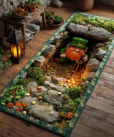 Ancient Clover Way Runner Rug — Classic Heritage Hallway Carpet With Traditional Motifs, Durable Low-Pile Runner And Non-Slip Backing
