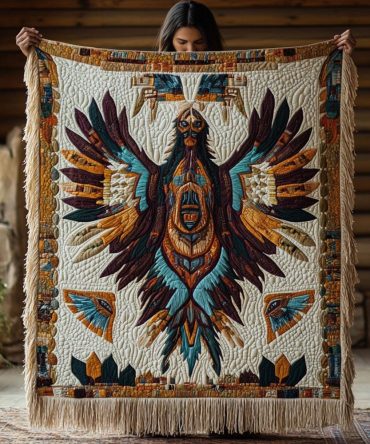 Ancient Echoes Woven Throw Blanket - Timeless Tribal Pattern Sofa Blanket, Heritage-Inspired Boho Throw For Cozy Home Decor