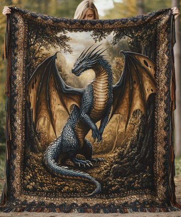 Ancient Wyrmwood Handwoven Couch Throw - Premium Rustic Woven Blanket For Sofa, Ultra-Soft Cozy Accent, Machine Washable