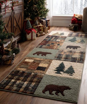 Autumn Tracks Fall Runner Rug — Warm Seasonal Hallway & Porch Runner, Durable Low-Profile Pile, Non-Slip Backing, Easy-Care