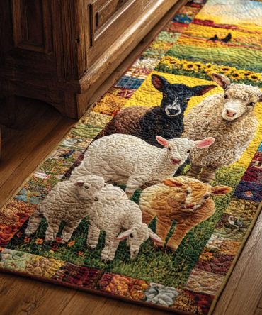 Barnyard Harmony Runner Rug - Colorful Farm Animal Design For Hallway, Kitchen & Mudroom , Soft, Low-Profile, Machine Friendly