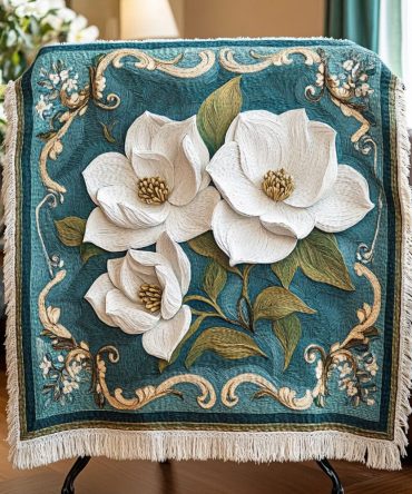 Blossom Haven Garden Throw — Vibrant Woven Sofa Blanket With Floral Pattern, Soft Decorative Throw For Couch, Porch & Bedroom Comfort