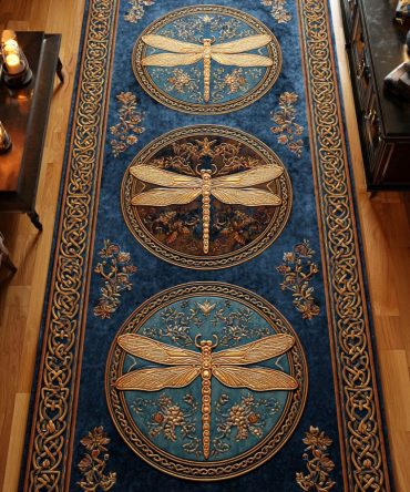 Star Emblem Celestial Runner Rug - Cosmic Medallion Hallway Runner, Soft Durable Pile, Luxury Transitional Decor (Multiple Sizes)