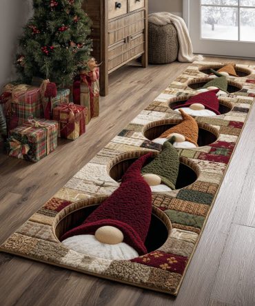 Christmas Companions Holiday Runner Rug — Warm Seasonal Hallway Accent With Cute Characters, Soft Touch And Anti-Slip Backing