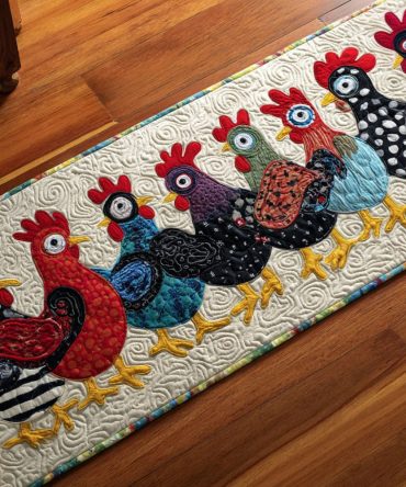 Clucky Friends Runner Rug — Charming Chicken-Themed Kitchen & Hallway Runner, Non-Slip, Fade-Resistant, Easy-Wash Mat