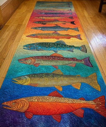 Vivid Color Wave Runner Rug — Contemporary Hallway & Entryway Runner, Low-Profile Non-Slip Design, Fade-Resistant Accent Rug