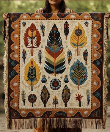 Cultural Rhythms Woven Blanket For Sofa - Vibrant Ethnic Pattern Throw, Boho Living Room Accent, Soft Decorative Woven Throw