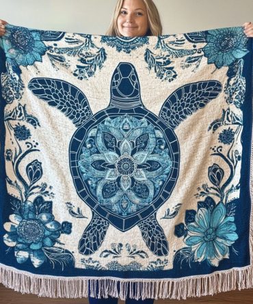 Deep Blue Wanderer Couch Throw - Premium Woven Blanket For Sofa, Rich Navy Accents, Cozy Lightweight Cotton-Blend, 50X60, Machine Friendly