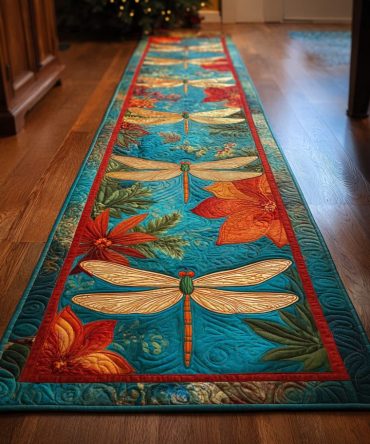 Dreamy Dragonfly Runner Rug — Soft Pastel Hallway & Entryway Runner, Non-Slip Backing, Fade-Resistant And Machine-Friendly Care