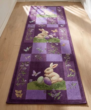 Easter Mosaic Runner Rug — Festive Pastel Hallway Carpet With Mosaic Pattern, Low-Pile Durable Runner, Non-Slip & Easy-Clean Finish