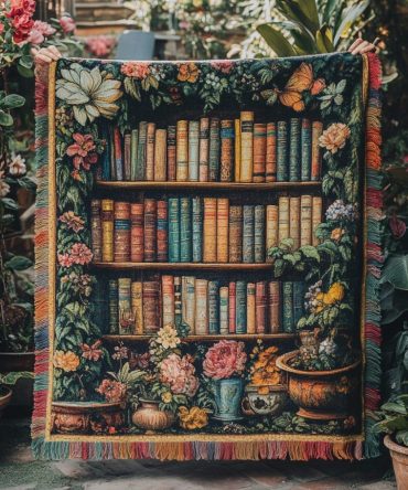 Enchanted Library Warm Woven Throw — Elegant Sofa Blanket For Cozy Reading Spaces, Stylish Decor & Thoughtful Gifting