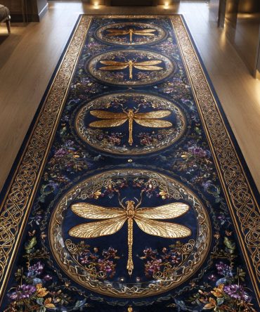 Enchanted Garden Long Runner Rug — Lush Floral Hallway Accent With Vintage Botanical Motif, Low-Pile Durable Non-Slip Rug